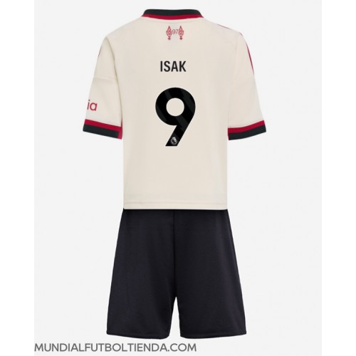 Camiseta Liverpool Alexander Isak #9 Segunda Equipación Replica 2025-26 para niños mangas cortas (+ Pantalones cortos)